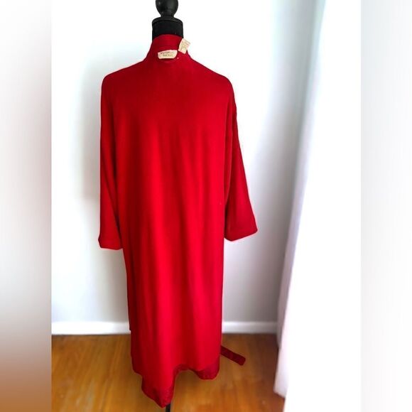 Vintage Gold label Victoria’s Secret robe Deep Scarlet Red Size S - Picture 4 of 16